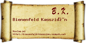 Bienenfeld Kasszián névjegykártya